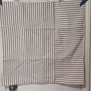 Pillow covers. Set of 2. Blue and white stripe. New.